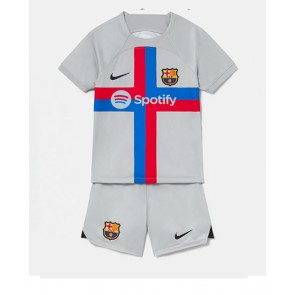 Barcelona Tredjedraktsett Barn 2022-23 Kortermet (+ Korte bukser)